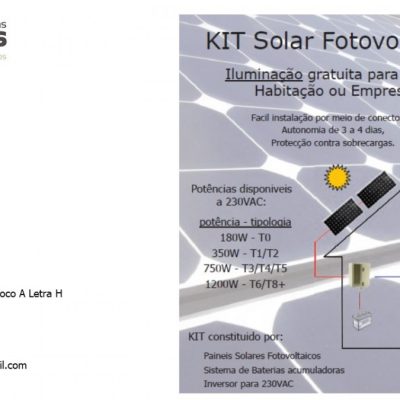 Iluminação de Habitação com Kit Solar